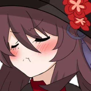 🌸 Hu Tao Genshin Impact Anime, Rosso, Arrossire, Genshin Impact, Hu Tao telegram sticker