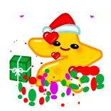 🎁 크리스마스, 별, 선물, 휴일, 귀여운, 축하 telegram sticker