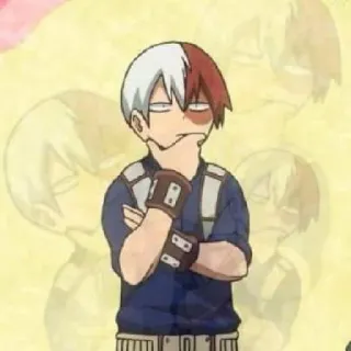 🎌 Shoto Todoroki My Hero Academia anime, my hero academia, shoto todoroki, thinking, hero, character, manga telegram sticker