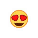 😍 emoji, heart eyes, love, affection, smiley face telegram sticker