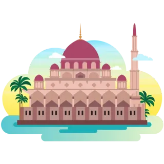 👉 มัสยิด, อิสลาม, สถาปัตยกรรม, อาคาร, ศาสนา whatsapp sticker