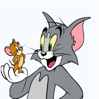 👕 Tom and Jerry 만화, 고양이, 쥐, 웃긴, 애니메이션, 고전 telegram sticker