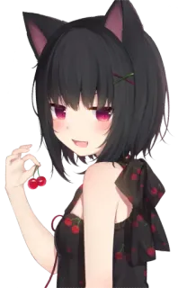 🍒 Anime, Neko, Anh đào, Kawaii telegram sticker