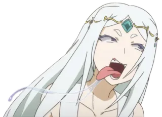 🤪 anime, woman, tongue, expression, fantasy telegram sticker