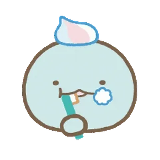 🍐 kawaii, fofo, azul, sobremesa, personagem, adesivo, desenho animado telegram sticker