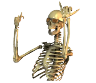 🤘 scheletro, occhiali da sole, ossa, divertente, adesivo, personaggio telegram sticker