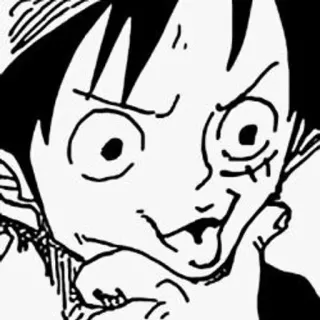➖ Monkey D. Luffy One Piece monkey d. luffy, one piece, anime, manga, pirate, chapeau de paille, dessin animé telegram sticker