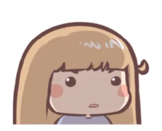 😳 desenho animado, menina, kawaii, fofo, anime, adesivo telegram sticker
