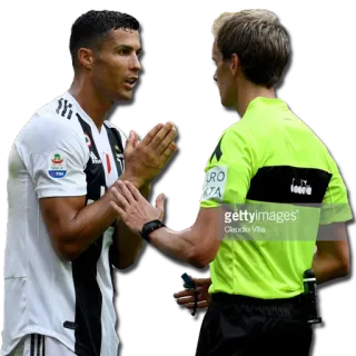 🙏 Cristiano Ronaldo voetbal, voetbal, sport, speler, scheidsrechter telegram sticker