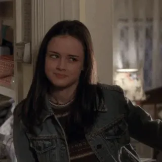 🧊 Rory Gilmore Gilmore Girls Porträt, junge Frau, Fernseher, Figur whatsapp sticker