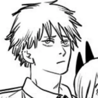 ⛓ Denji Chainsaw Man Anime, Manga, Denji, Chainsaw Man, Cartoon, Illustration whatsapp sticker