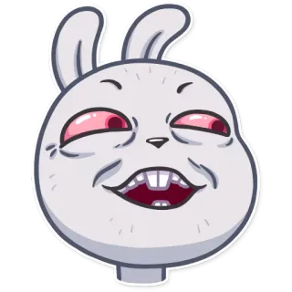 😄 ウサギ, キマってる, ハイ, 漫画, 面白い, 大麻, マリファナ, ストーナー telegram sticker