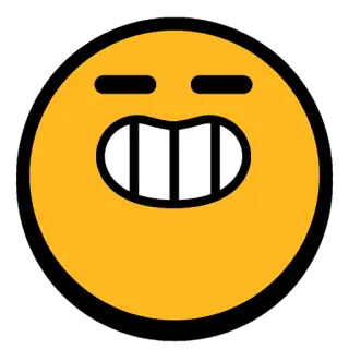 😁 emoji, senyum, gigi, kuning whatsapp sticker