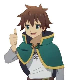👍 Kazuma KonoSuba anime, character, thumbs up, fantasy, konosuba, kazuma whatsapp sticker
