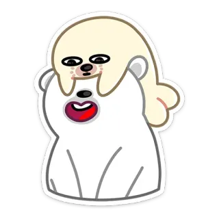 😍 cartone animato, orso, animale, carino, adesivo telegram sticker