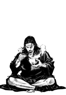 ⚔ hombre, comiendo, tazón, palillos, sentado, dibujo whatsapp sticker