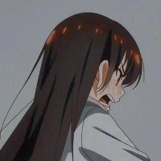🥺 animé, fille, en colère, criant, dessin animé, personnage, portrait telegram sticker