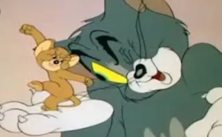 👊 Tom and Jerry cartone animato, gatto, topo, commedia, animazione, classico telegram sticker
