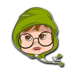 😚 afall81 desenho animado, adesivo, personagem, óculos, moletom com capuz telegram sticker