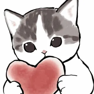 🥞 cat, kitten, heart, love, cute, animal, pet telegram sticker