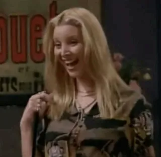 😘 Phoebe Buffay Friends Phoebe Buffay, Przyjaciele, Serial TV, Sitcom, Komedia, Lata 90 telegram sticker