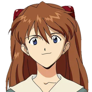 😃 Asuka Langley Soryu Neon Genesis Evangelion Anime, Personnage, Portrait, Dessin animé, Asuka, Evangelion whatsapp sticker