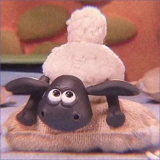 👶 Shaun the Sheep แกะ, การ์ตูน, เคลย์แอนิเมชัน, สัตว์, ตัวละคร telegram sticker