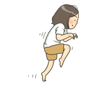 🏃 만화, 애니메이션, 소녀, 달리기 whatsapp sticker