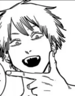 😏 Denji Chainsaw Man anime, manga, chainsaw man, denji, funny, character telegram sticker