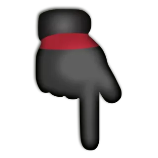 👇 emoji, hand, down, direction, gesture telegram sticker