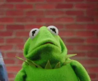 ☹ Kermit Kermit la rana, Muppets, rana, verde, meme, marioneta telegram sticker