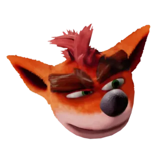 🤔 Crash Bandicoot crash bandicoot, video game, character, cartoon, marsupial, orange whatsapp sticker
