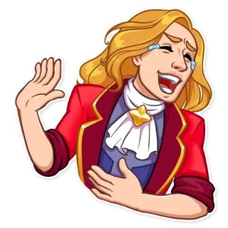😂 смех, плач, эмодзи, стикер, блондин, мужчина, радость whatsapp sticker