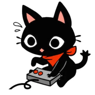😅 chat, animal, manette, jeu, dessin animé telegram sticker