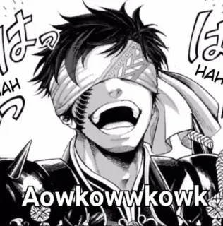 🤣 Aowkowwwkowkowk 만화, 웃음, 눈 가리개, 애니메이션 telegram sticker