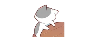 😒 gato, animal, fofo, desenho animado, adesivo telegram sticker