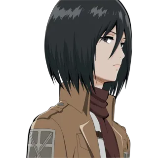😒 Mikasa Ackerman Attack on Titan Mikasa Ackerman, Attack on Titan, Anime, Personage, Sticker telegram sticker