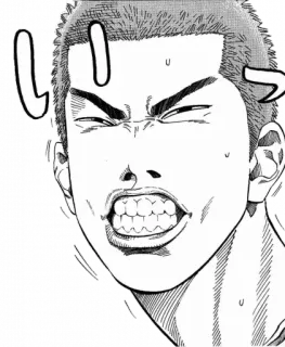 😬 っ anime, manga, angry, expression telegram sticker