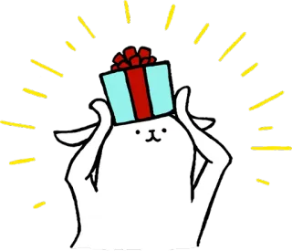 🎁 cat, present, gift, celebration, cute, animals telegram sticker