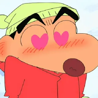 😍 Shin-chan Anime, Dessin animé, Amour, Coeur, Mignon whatsapp sticker