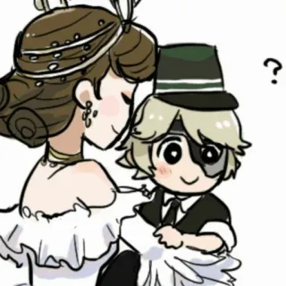☔️ cartoon, chibi, couple, romance, cute, illustration telegram sticker