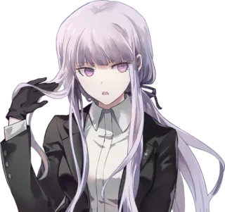 💜 Kyoko Kirigiri Danganronpa Anime, Personnage, Féminin, Gants, Sérieux, Kyoko Kirigiri, Danganronpa telegram sticker