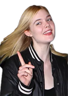 😉 personne, femme, blonde, portrait, célébrité, veste telegram sticker