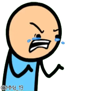 😭 angry, crying, cartoon, expression, frustrated, upset telegram sticker
