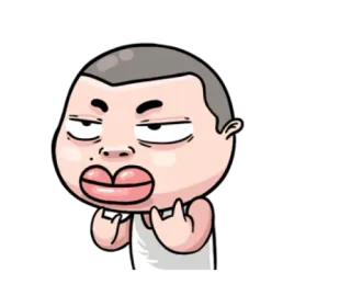 🤘 Dibujo animado, Expresión, Gesto, Dedo corazón, Ofensivo whatsapp sticker