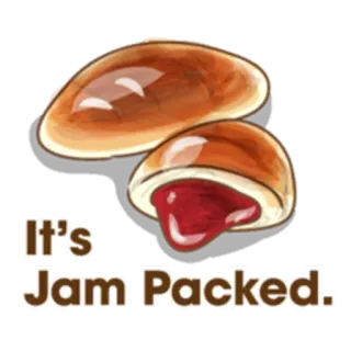 😤 It's Jam Packed. marmellata, pasticceria, cibo, dolce, dessert whatsapp sticker