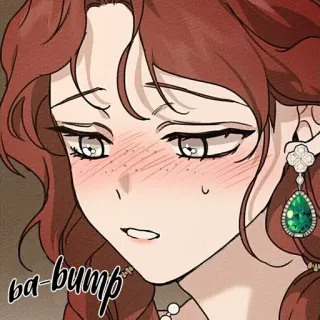 ♥️ ba-bump anime, arrossire, cartoni animati, donna telegram sticker