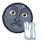 😳 lua, rosto, sono, noite, exausto, cansado telegram sticker