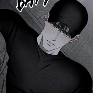 🌑 BAT man, black and white, anime, portrait, male telegram sticker