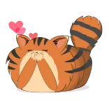 😘 gatto, amore, carino, cuore, animale, cartone animato telegram sticker